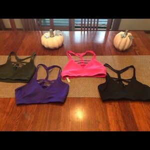 Four Victoria’s Secret grid bras. Size  xs.